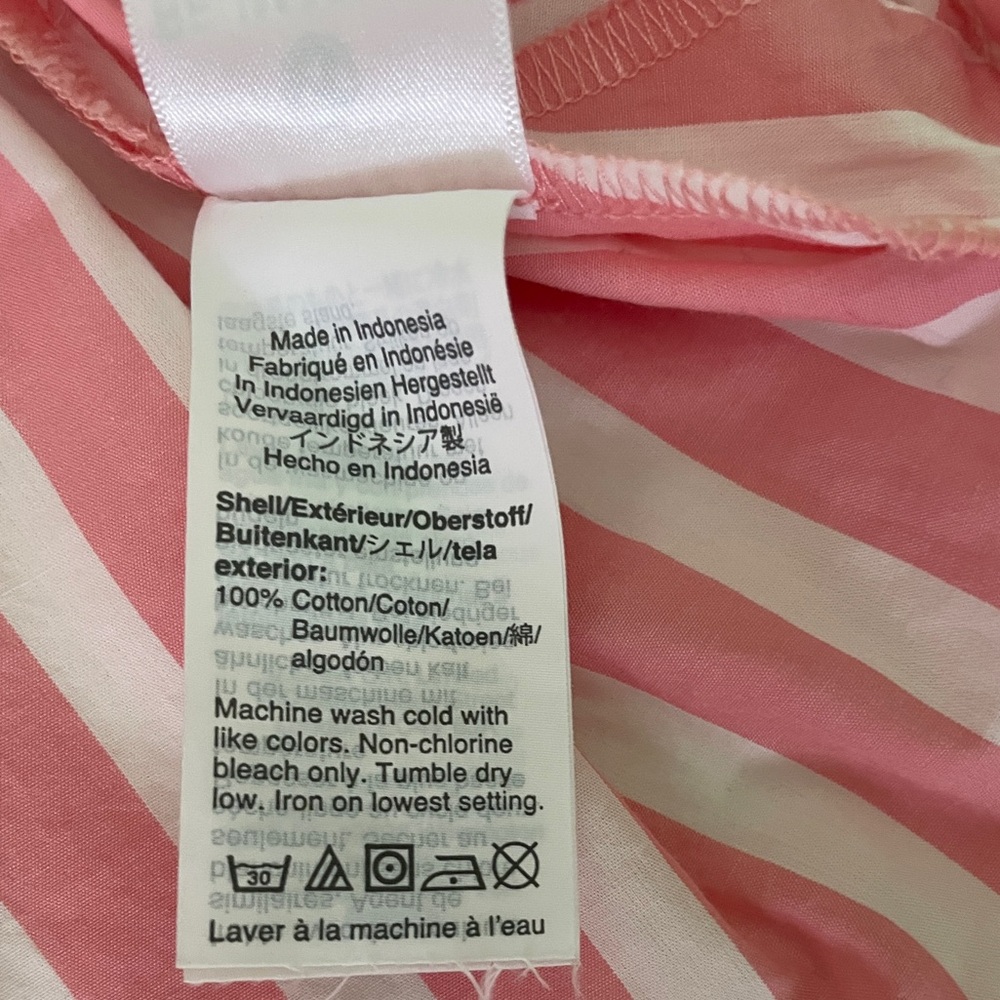 J Crew Maxi Poplin Pink Stripe Dress Large - Picture 4 of 8